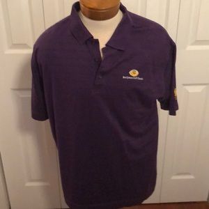 Two LSU Bert Jones Classic Golf polo shirts large Cutter and Buck and XL